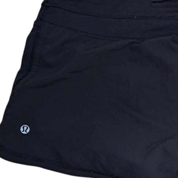 Lululemon Athletica Black Running Shorts Women's Gym Athleisure Sports sz 10 - Picture 7 of 7